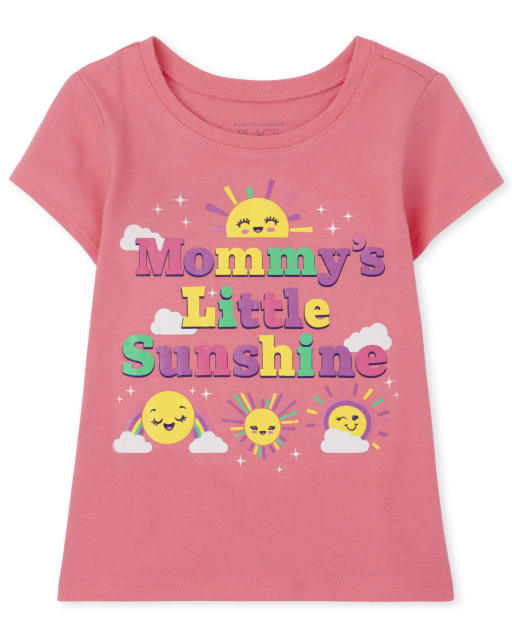 Baby And Toddler Girls Short Sleeve Sunshine Graphic Tee
