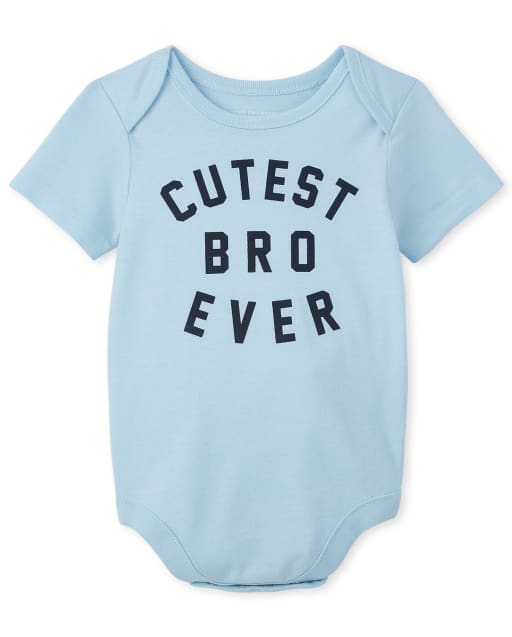 Baby Boys Matching Family Short Sleeve Cutest Bro Ever Graphic Bodysuit
