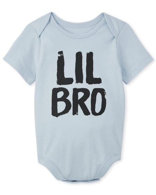Baby Boys Matching Family Short Sleeve Lil Bro Graphic Bodysuit