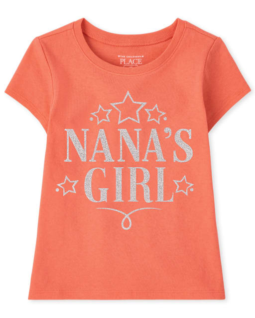 Baby And Toddler Girls Short Sleeve Nana Graphic Tee