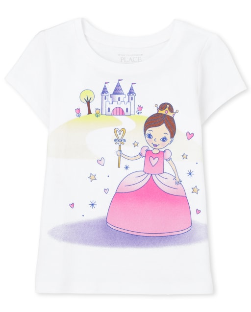 Baby And Toddler Girls Princess Graphic Tee