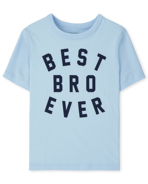 Camiseta gráfica de manga corta con el mejor hermano de la familia a juego para bebés y niños pequeños