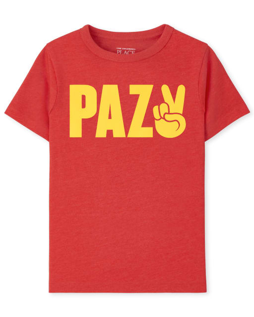 Baby And Toddler Boys Short Sleeve Paz Graphic Tee