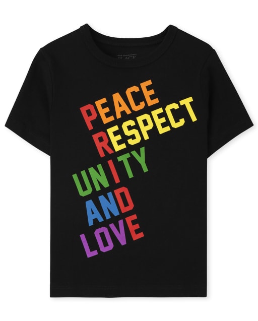 Camiseta unisex de manga corta con estampado de orgullo familiar a juego para bebés y niños pequeños