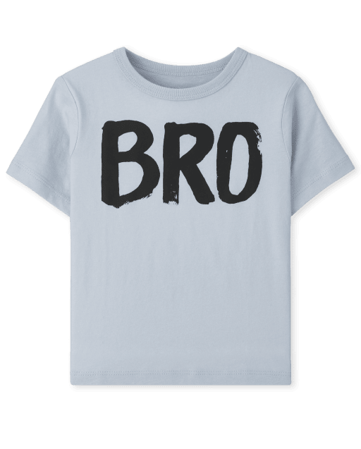 Camiseta de manga corta con estampado de hermanos para bebés y niños pequeños a juego
