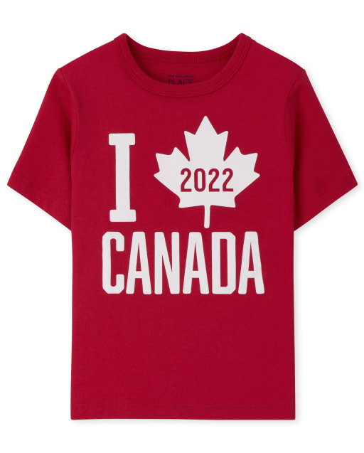 tout-petit T-shirt imprimé Feuille d'érable de la fête du Canada