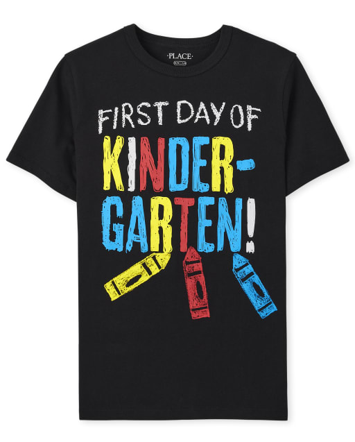 Camiseta gráfica de manga corta para niños de jardín de infantes