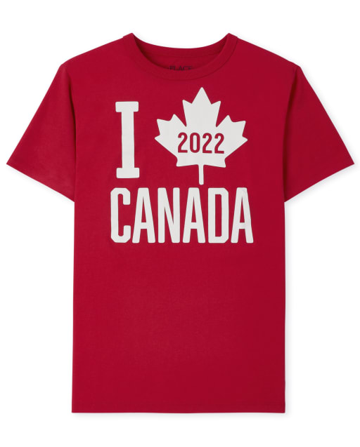 T-shirt graphique unisexe pour enfants, fête du Canada, feuille d'érable