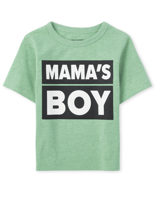 Camiseta gráfica de manga corta para bebés y niños pequeños Mama's Boy
