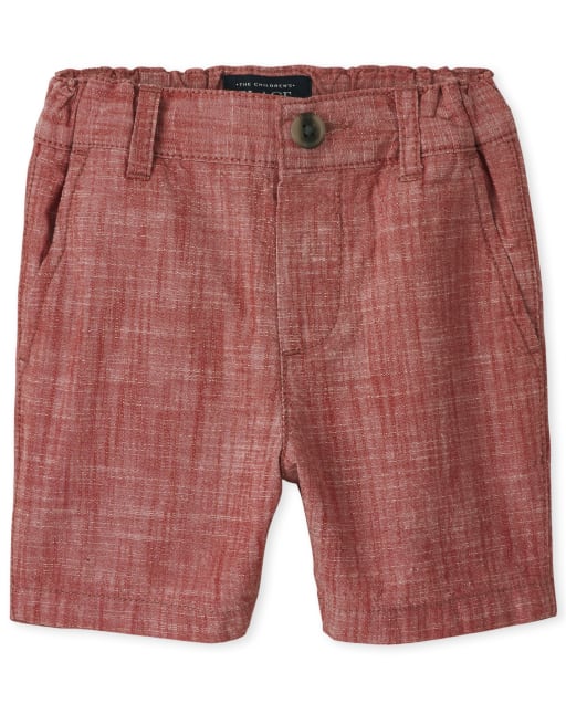 Baby And Toddler Boys Crosshatch Woven Chino Shorts