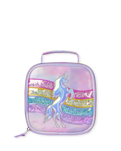 Girls Confetti Shaker Unicorn Lunchbox