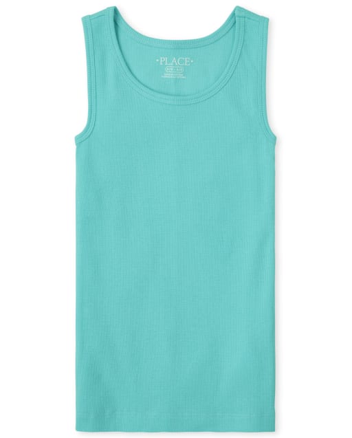Girls Mix And Match Sleeveless Ribbed Tank Top