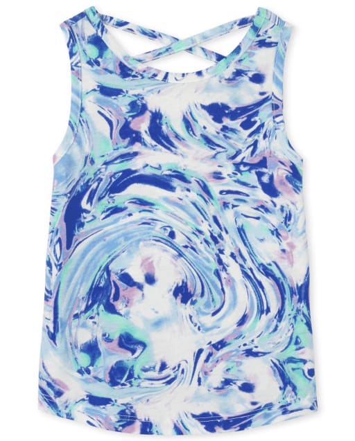 Girls Print Cross Back Tank