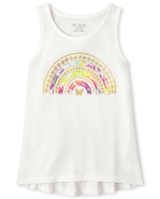 Niñitas Camiseta sin mangas con estampado asimétrico