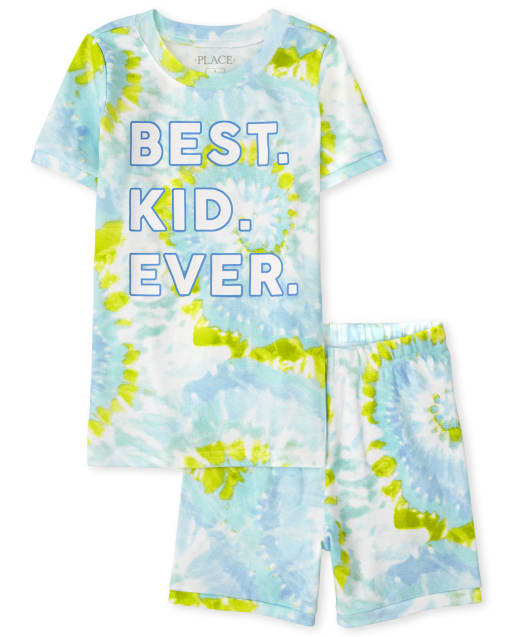 Boys Matching Family Tie Dye Snug Fit Cotton Pajamas