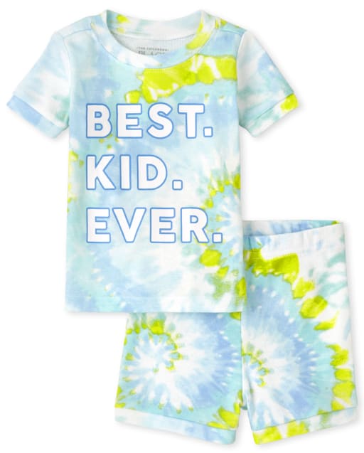 Baby And Toddler Boys Matching Family Tie Dye Snug Fit Cotton Pajamas