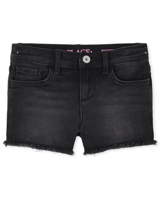 Girls Denim Shortie Shorts