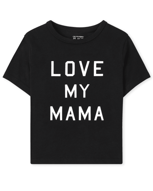 Camiseta gráfica unisex para bebés y niños pequeños a juego Family Love My Mama