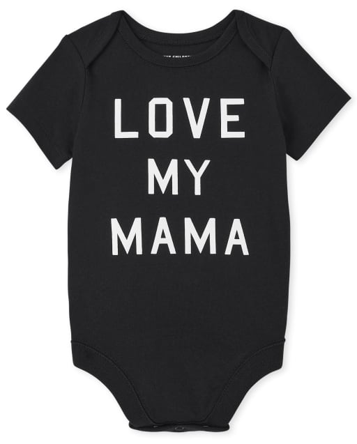 Unisex Baby Matching Family Short Sleeve Love My Mama Graphic Bodysuit