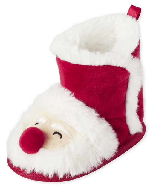 Unisex Baby Matching Family Christmas Santa Slippers