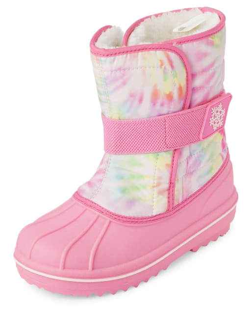 Girls Print Snow Boots