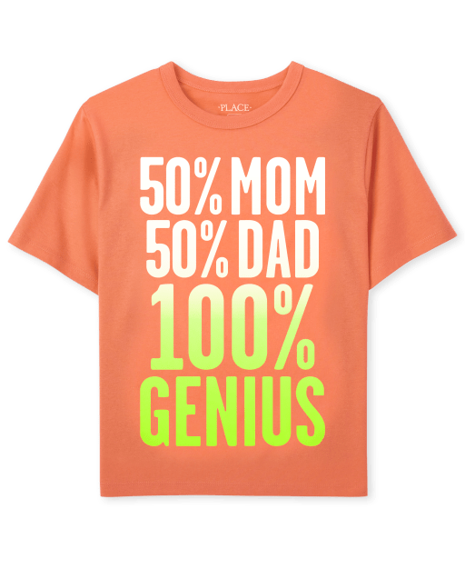 Camiseta gráfica Genius de manga corta para bebés y niños pequeños