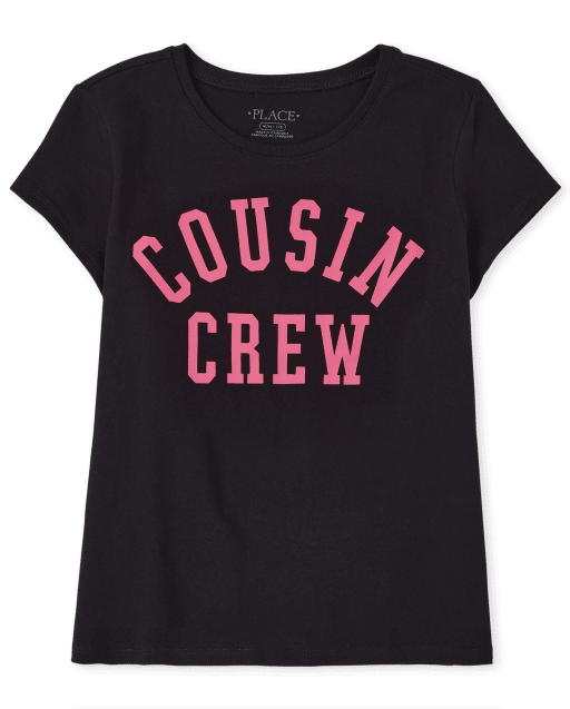 Girls Short Sleeve Cousin Crew Graphic Tee