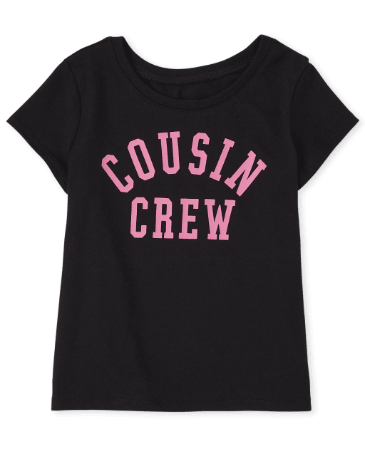 Camiseta gráfica de manga corta Cousin Crew para bebés y niñas pequeñas