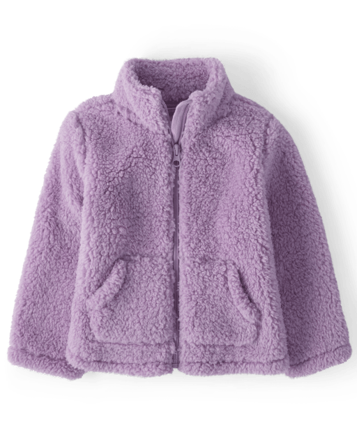 Toddler Girls Long Sleeve Sherpa Jacket