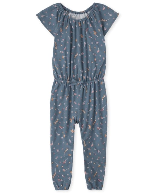 Baby And Toddler Girls Floral Ruffle Jumpsuit