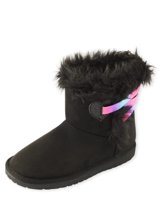Girls Ombre Criss-Cross Faux Suede Boots