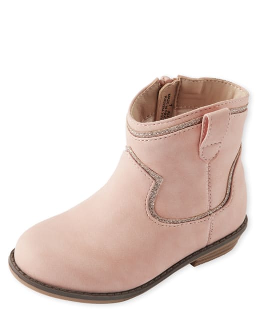 Toddler Girls Faux Leather Cowgirl Bootie