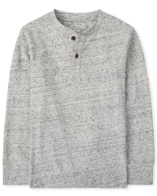Haut henley chiné pour garçon