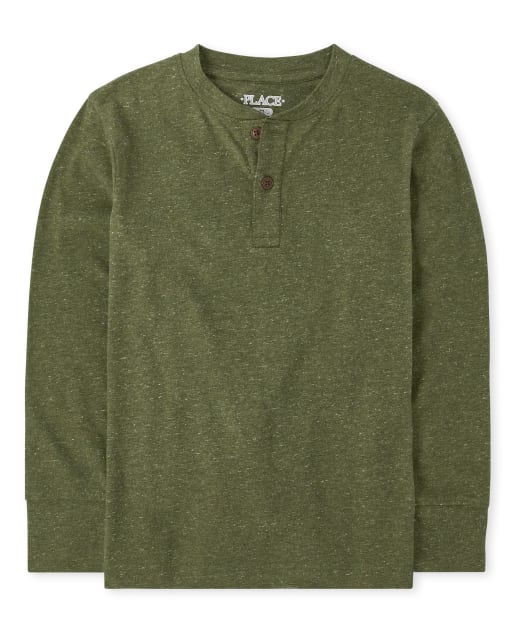 Haut henley chiné pour garçon