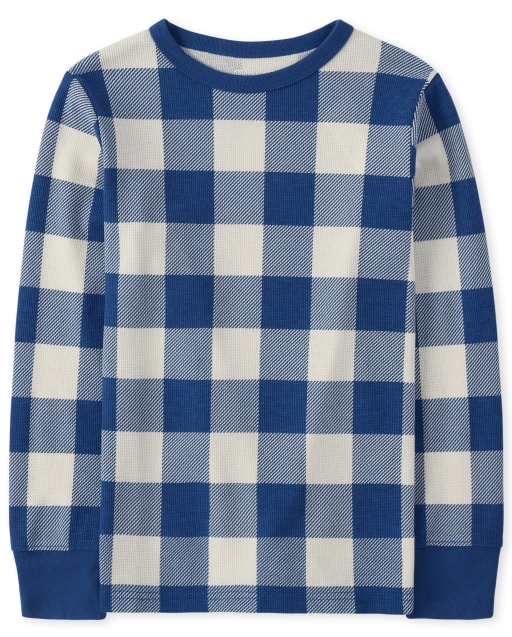 Boys Buffalo Plaid Thermal Top