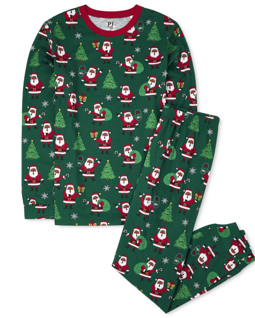 Pijama de algodón unisex para adultos a juego con espíritu de Papá Noel
