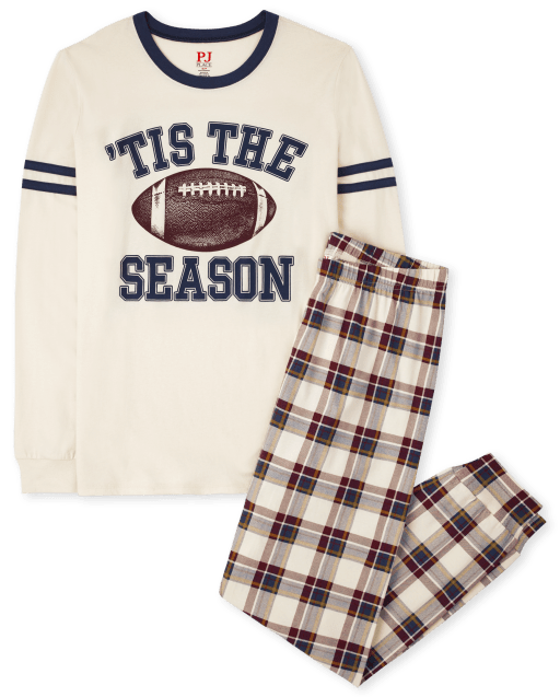 Adult Matching Family 'Tis the Season for Football Cotton Pajamas