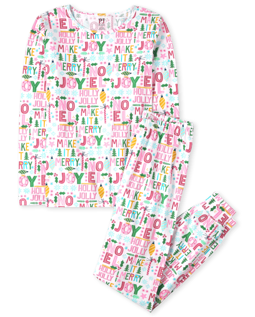 Womens Adult Mommy And Me Make it Merry Snug Fit Cotton Pajamas