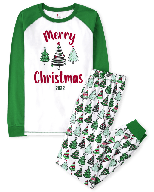 Unisex Adult Matching Family Merry Christmas 2022 Cotton Pajamas