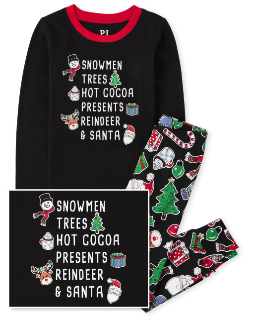 Unisex Kids Holiday Magic Snug Fit Cotton Pajamas