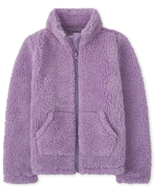 Girls Long Sleeve Furry Sherpa Favorite Jacket