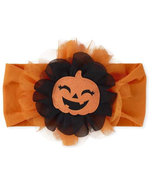 Baby Girls Flower Pumpkin Headwrap