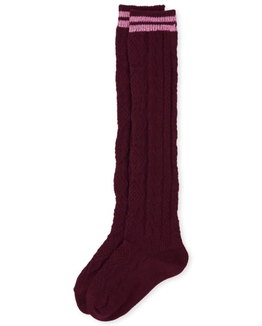 Girls Cable Knit Boot Socks