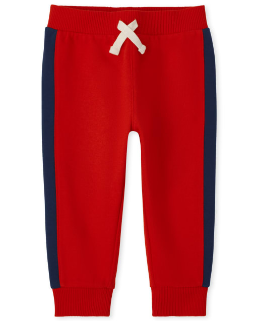 Baby And Toddler Boys Side Stripe Fleece Jogger Pants