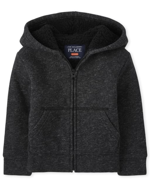 Baby And Toddler Boys Sherpa Zip-Up Hoodie