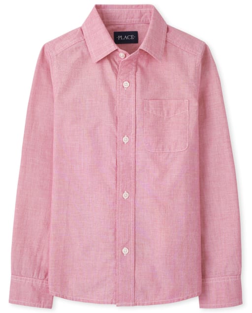 Camisa de popelín con botones para niños