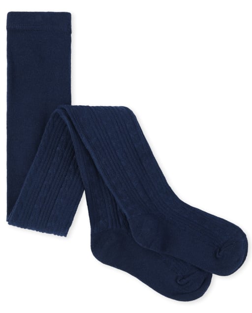 Girls Cable Knit Tights