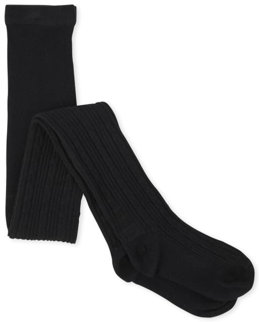 Girls Cable Knit Tights