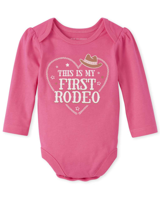 Baby Girls First Rodeo Graphic Bodysuit