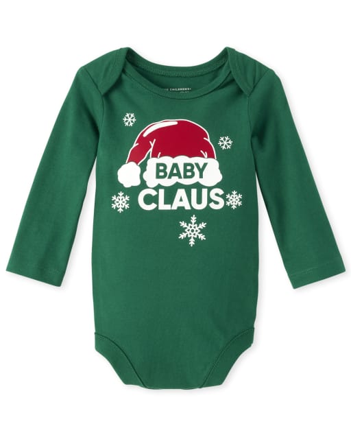 Unisex Baby Matching Family Christmas Long Sleeve Baby Claus Graphic Bodysuit